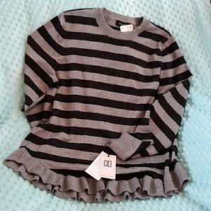 NWT Ivanka Trump Metallic Ruffle Sweater Sz XL